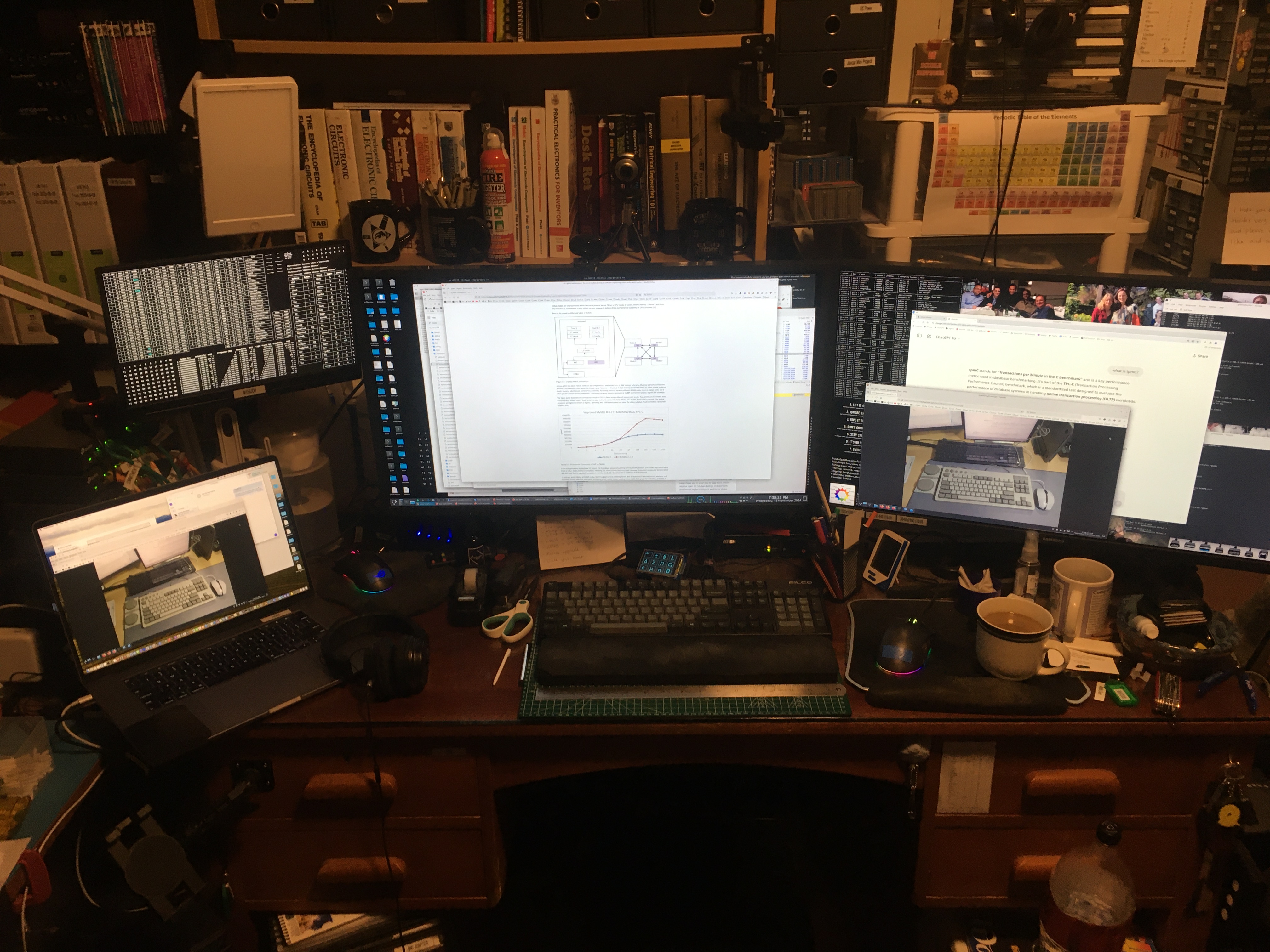 A photo of John's workstation