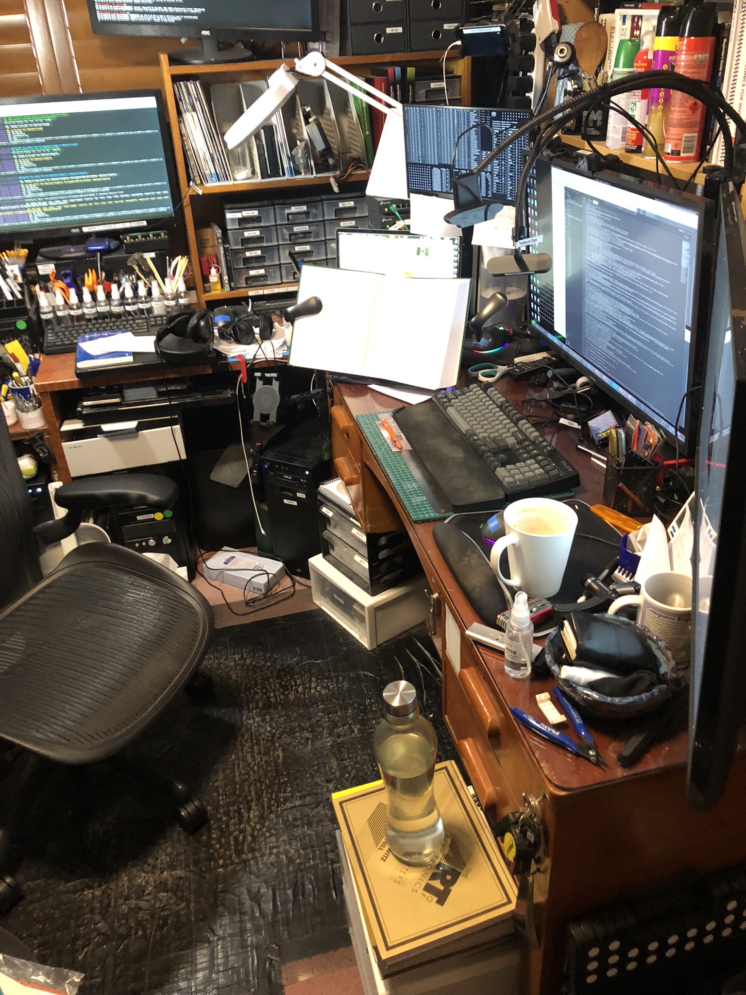 A view of John's workstation as he works through Electricity and Magnetism 3ed