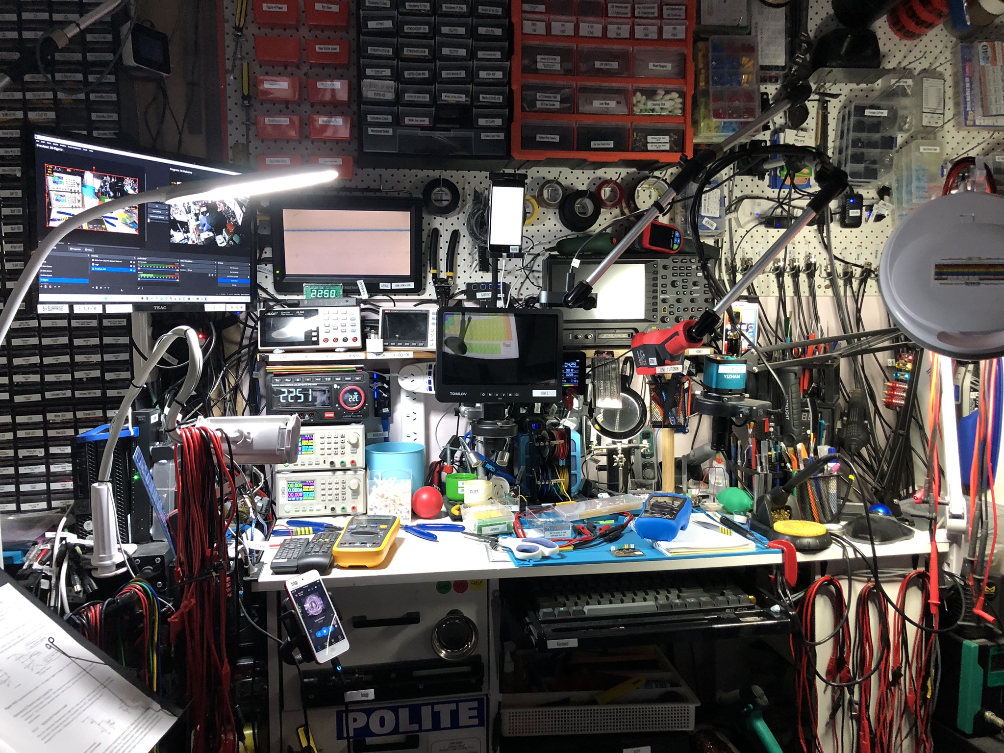 A photo of John's bench