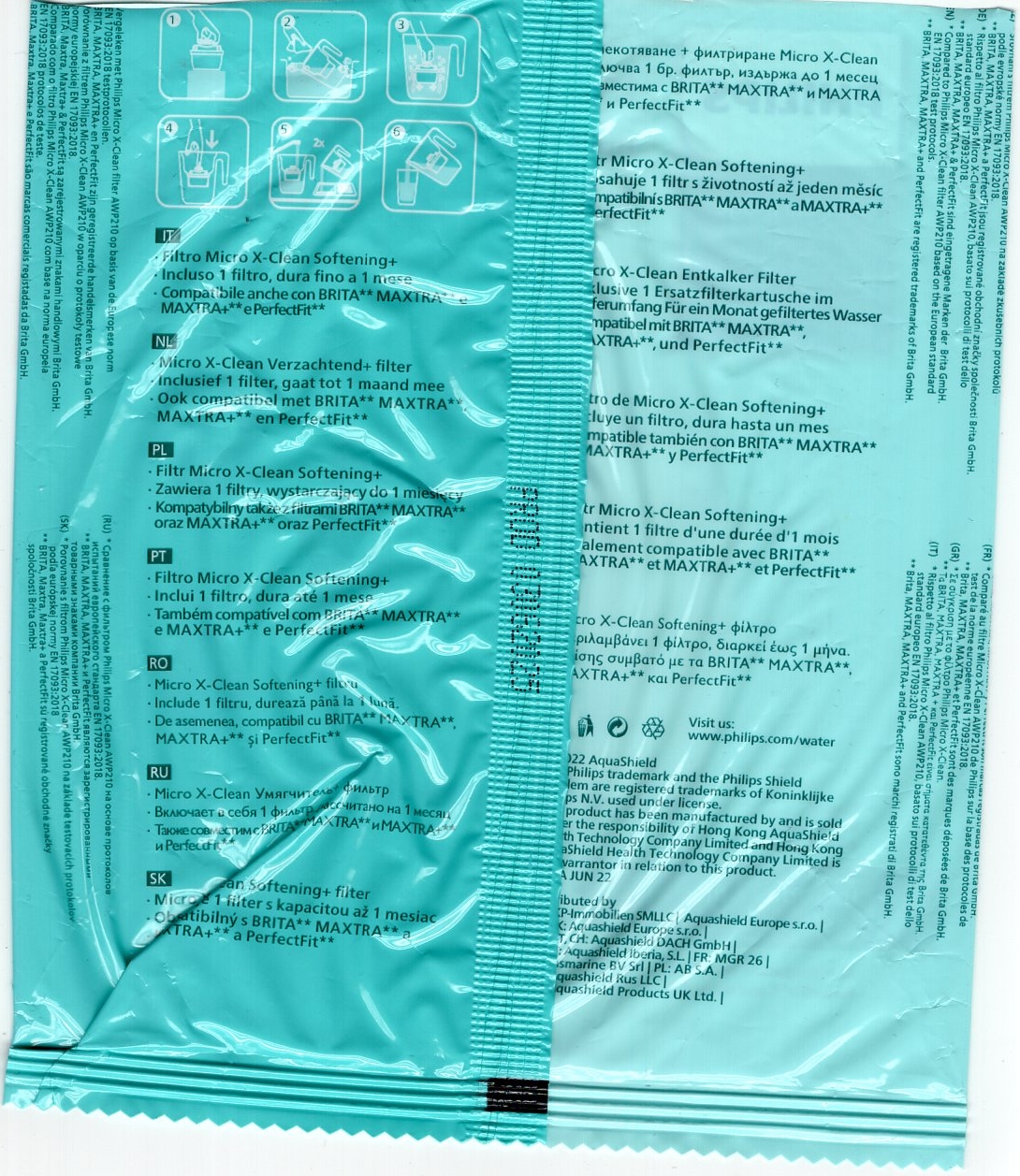 Back of filter cover